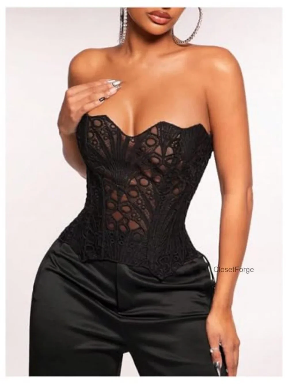 Strapless Corset Tube Top Y2K Going Out Club Top